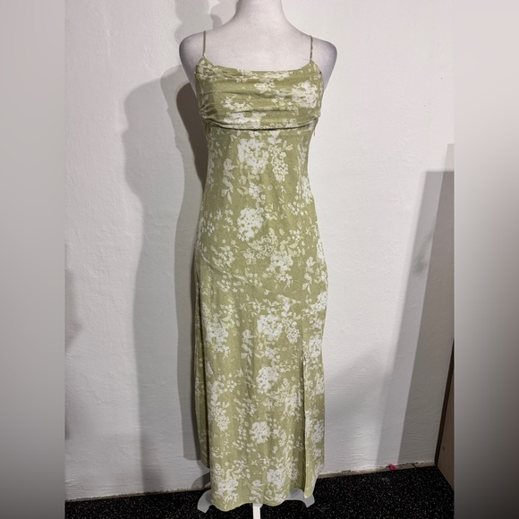 Hello Molly TOTALLY WILD MIDI DRESS OLIVE green size 4 - Picture 4 of 10